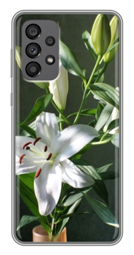 Чехол с картинкой "Белые лилии" для Samsung Galaxy A73 (5G)