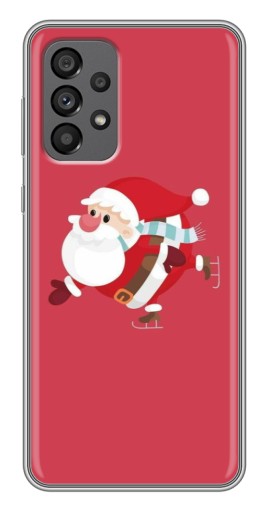 Чехол с печатью "Дед Мороз на коньках" для Samsung Galaxy A73 (5G)