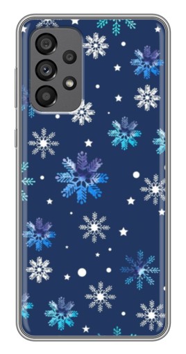 Чехол с картинкой "Фон с снежинками" для Samsung Galaxy A73 (5G)