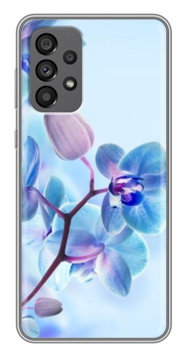 Чехол с принтом "Голубые орхидеи" для Samsung Galaxy A73 (5G)