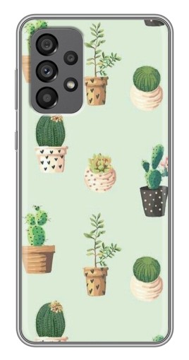 Чехол с картинкой "Кактусы в горшочках " для Samsung Galaxy A73 (5G)