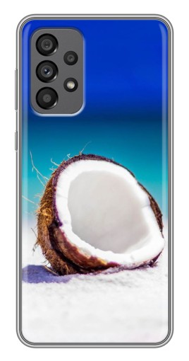 Чехол с картинкой "Кокос на пляже" для Samsung Galaxy A73 (5G)