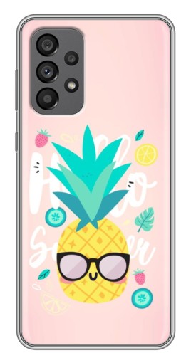 Силиконовый чехол с изображением "Летний ананас" для Samsung Galaxy A73 (5G)