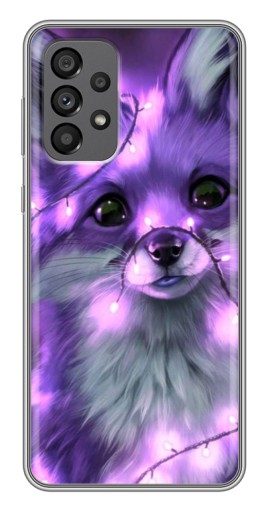 Силиконовый чехол с изображением "Лисенок фиолетовый" для Samsung Galaxy A73 (5G)