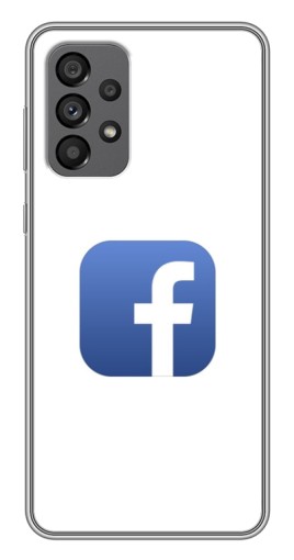 Силиконовый чехол с изображением "Лого Фейсбук" для Samsung Galaxy A73 (5G)