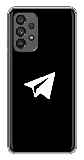 Силиконовый чехол с изображением "Лого Телеграм" для Samsung Galaxy A73 (5G)
