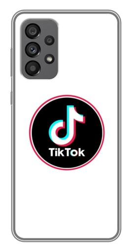 Силиконовый чехол с изображением "Лого Тик Ток" для Samsung Galaxy A73 (5G)