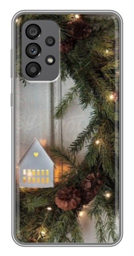 Чехол с картинкой "Новогодний венок" для Samsung Galaxy A73 (5G)