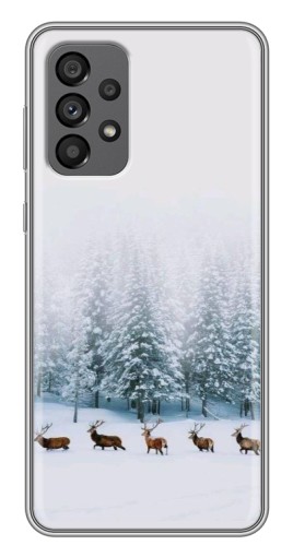 Силиконовый чехол с изображением "Олени в лесу" для Samsung Galaxy A73 (5G)
