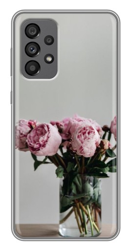 Чехол с печатью "Пионы в вазе" для Samsung Galaxy A73 (5G)