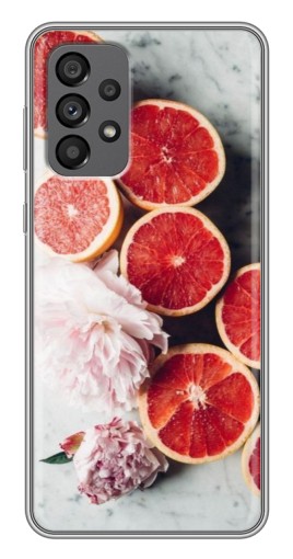 Силиконовый чехол с изображением "Половинки грейпфрутов" для Samsung Galaxy A73 (5G)