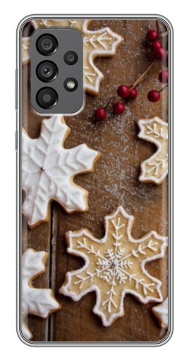 Чехол с картинкой "Пряники снежинки" для Samsung Galaxy A73 (5G)