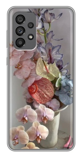 Силиконовый чехол с изображением "Разноцветные орхидеи" для Samsung Galaxy A73 (5G)