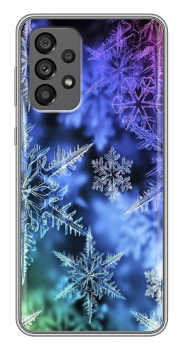 Чехол с печатью "Разноцветные снежинки" для Samsung Galaxy A73 (5G)