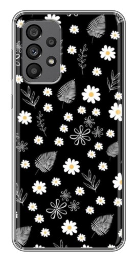 Чехол с печатью "Ромашки на черном" для Samsung Galaxy A73 (5G)