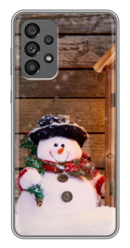 Чехол с печатью "Рождественский снеговик" для Samsung Galaxy A73 (5G)
