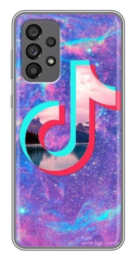 Силиконовый чехол с изображением "ТикТок мраморный" для Samsung Galaxy A73 (5G)