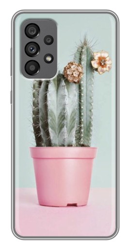 Чехол с картинкой "Цветущий кактус" для Samsung Galaxy A73 (5G)