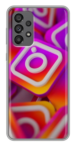 Чехол с картинкой "Значки Инстаграм" для Samsung Galaxy A73 (5G)