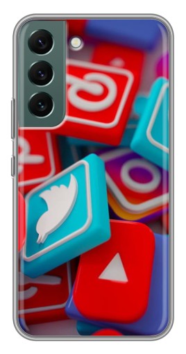 Чехол с картинкой "3Д эффект" для Samsung Galaxy S22