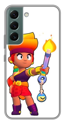 Чехол с картинкой "Amber Бравл старс" для Samsung Galaxy S22