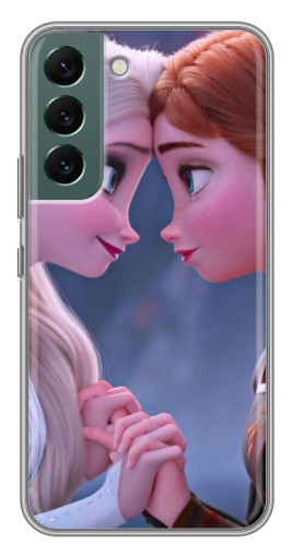 Силиконовый чехол с изображением "Анна и Ельза" для Samsung Galaxy S22