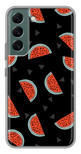 Чехол с печатью "Арбузы на черном" для Samsung Galaxy S22