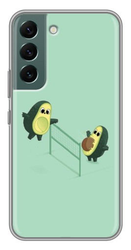 Чехол с картинкой "Авокадо волейболисты " для Samsung Galaxy S22