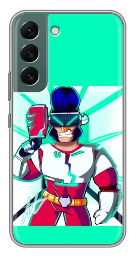 Силиконовый чехол с изображением "Булл в очках" для Samsung Galaxy S22