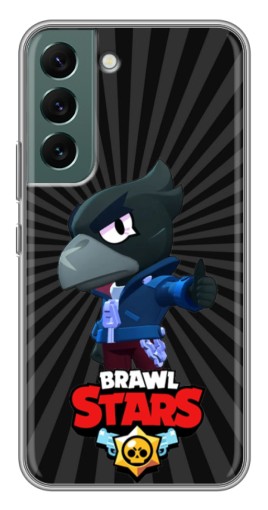 Силиконовый чехол с изображением "Crow Brawl Stars" для Samsung Galaxy S22