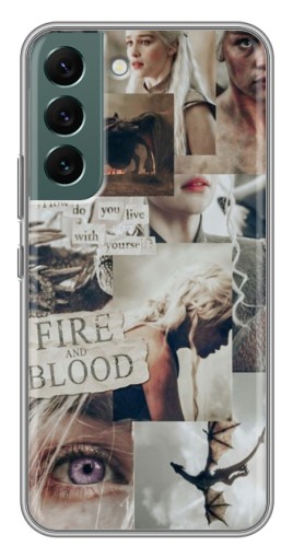 Силиконовый чехол с изображением "Коллаж Дейнерис" для Samsung Galaxy S22