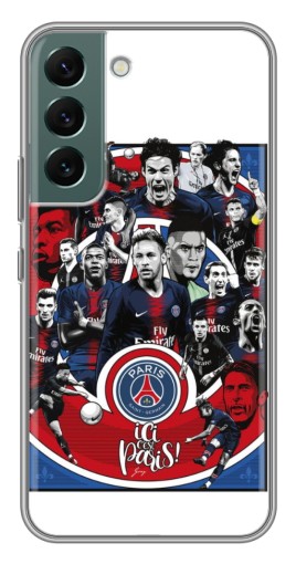 Чехол с картинкой "Команда PSG" для Samsung Galaxy S22
