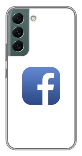 Силиконовый чехол с изображением "Лого Фейсбук" для Samsung Galaxy S22