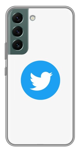 Чехол с печатью "Лого Твиттера" для Samsung Galaxy S22