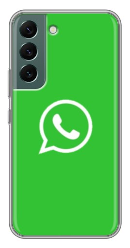Силиконовый чехол с изображением "Лого Вацап" для Samsung Galaxy S22