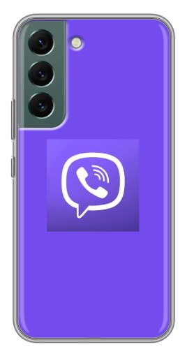 Чехол с картинкой "Лого Viber" для Samsung Galaxy S22