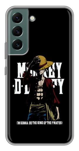 Чехол с картинкой "Манки в шляпе" для Samsung Galaxy S22