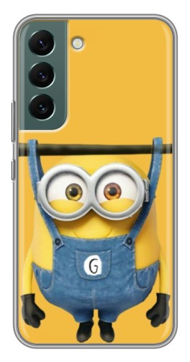 Чехол с картинкой "Миньон повис" для Samsung Galaxy S22