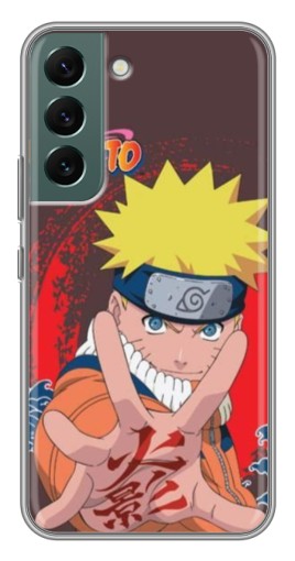 Чехол с картинкой "Naruto атакует" для Samsung Galaxy S22
