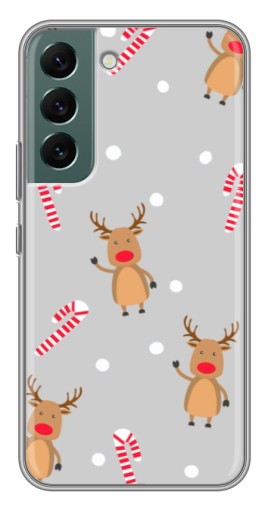 Чехол с печатью "Олени с конфетами" для Samsung Galaxy S22