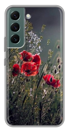 Силиконовый чехол с изображением "Поле цветов" для Samsung Galaxy S22