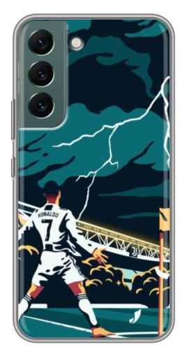 Чехол с картинкой "Ronaldo празднование" для Samsung Galaxy S22