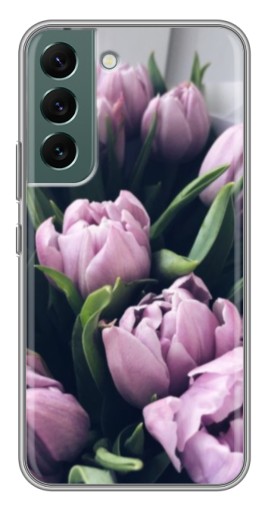 Чехол с принтом "Сиреневые тюльпаны" для Samsung Galaxy S22