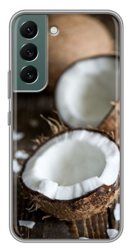 Силиконовый чехол с изображением "Свежий кокос" для Samsung Galaxy S22