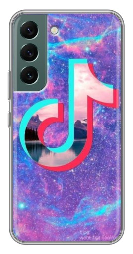 Чехол с печатью "ТикТок мраморный" для Samsung Galaxy S22