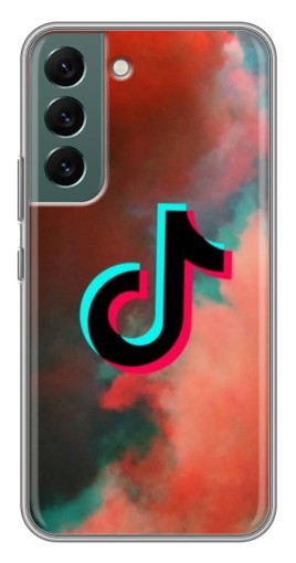 Чехол с принтом "ТикТок в тучах" для Samsung Galaxy S22