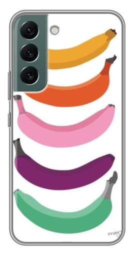 Силиконовый чехол с изображением "Цветные бананы" для Samsung Galaxy S22