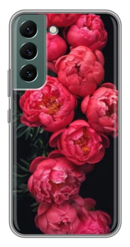 Чехол с печатью "Яркие пионы" для Samsung Galaxy S22