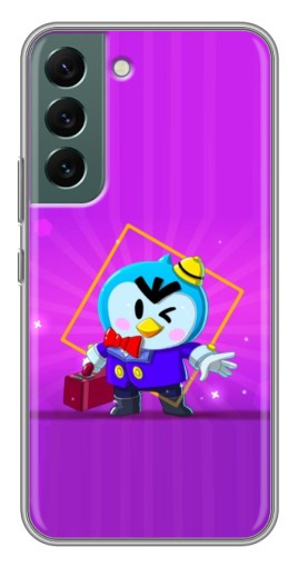 Чехол с картинкой "Яркий пингвин" для Samsung Galaxy S22