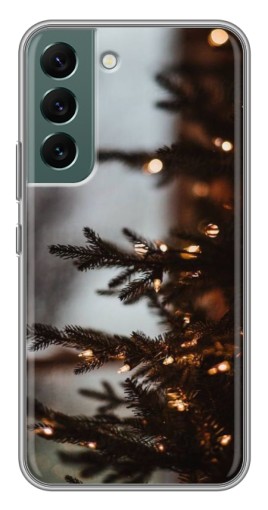 Чехол с печатью "Елка с гирляндой" для Samsung Galaxy S22